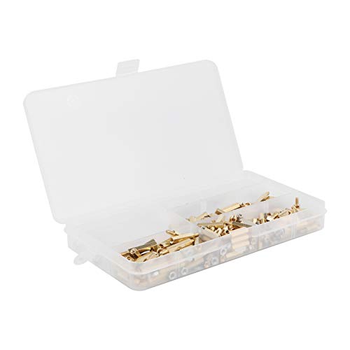 GLEAVI Brass Nut Screw Set Assorted Kit with 300pcs Metric Screws Threaded Standoffs for Motherboard
