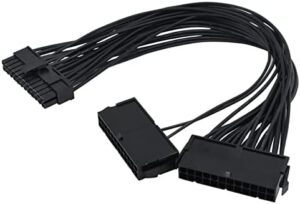 GUMMMY PC Block Synchronizer 24 Pin Power Supply Adapter ATX 20+4 24Pin Power Dual PSU Power Supply 24 Pin Extension Cable