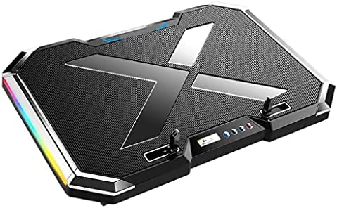 Gaming Laptop Cooler Six Fan Led Screen Two Port RGB Lighting Cooling Pad Notebook Stand for Laptop 12-17 Inch