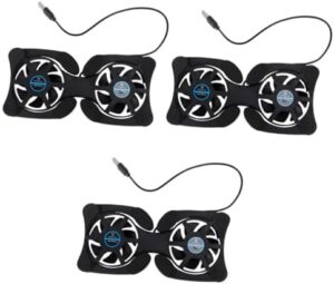 HEMOTON 3pcs Portable Laptop Cooler Stand 2 Fans Cooling Pad for Notebook Laptop Fan Cooler Cooling Stand Pad