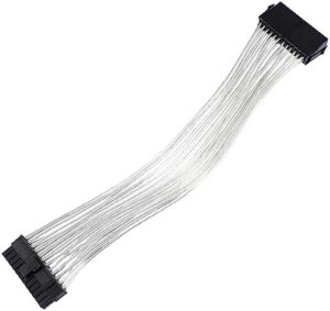 HEMOTON Motherboard Power Extension Cable 24-pin Male to Female Extension Cable for