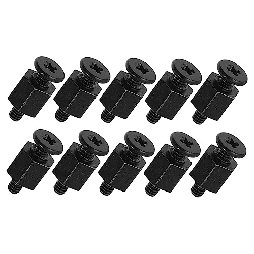 Hemoton 10pcs Hexagon Head Screws for .2 Mounting Kit Motherboard Screws Black Computer Supply