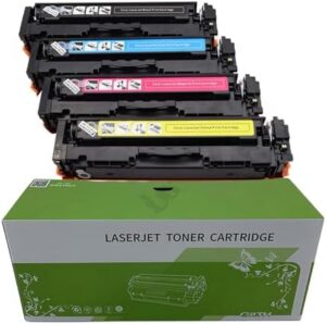 High Capacity CRG055H Color Toner Cartridge, Compatible for Canon SENSYS LBP661C Lbp663cdw Lbp664cx Lbp663cd Printer Cartridge, 4 Colors Including Chip,4 Colors