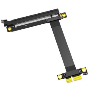 High Performances PCIE 1X To 16X Ribbonized Extender Cable 25cm Flexible Risers Cable For Dense Motherboards