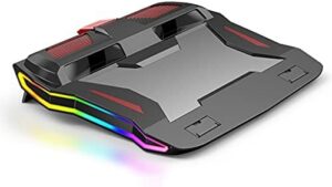 JSEIAJB RGB Gaming Laptop Cooler Adjustable Notebook Stand 3000 RPM Powerful Air Flow Cooling Pad for 12-17 Inch Laptop