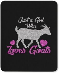 Just A Girl Who Loves Goats Modern Square Mouses Pad Gaming Non-Slip Personalized Computer Mouses Mat for Office Laptop
