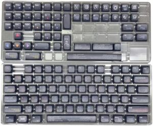 Keycaps 128Key for Programmer Black Keycaps for 60/80/87/98/104/108 Mechanical Keyboards Decoration