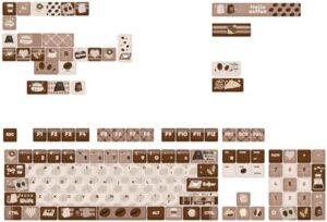 Keycaps Coffee Brown Theme 131Keys Customization Set For Mechanical Keyboards Switches Keycap Set