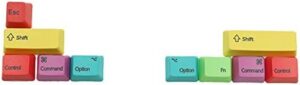 Keycaps, Replaceable for Mechanical Keyboard – OEM Profile PBT CMYK Modifiers, 10 Engraved Keycaps