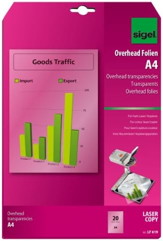 LF619 Transparency Film for Colour Laser/Copier, clear, 125 mic, A4, 20 sheets