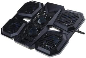 Laptop Cooling Pad Gaming Notebook Cooling Stand with 6 Cooling Fans 2 USB Port Height Adjustable Quiet Cooling Pad