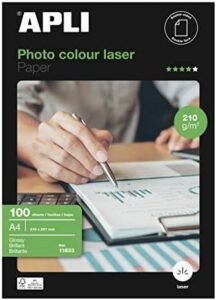 Laser Paper Glossy Double-sided 210gsm A4 Ref 11833 [100 Sheets]
