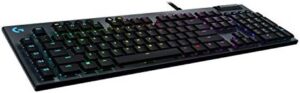 Logitech G815 Mechanical Gaming Keyboard, Clicky GL Key Switch with Flat Profile, Scandinavian Layout – Carbon