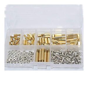M3*L+6mm Hex Nut Spacing Screw 180Pcs/set Brass Threaded Pillar PCB Motherboard Standoff Spacer Kit TMP1105