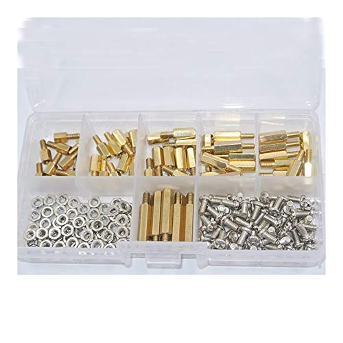 M3*L+6mm Hex Nut Spacing Screw 180Pcs/set Brass Threaded Pillar PCB Motherboard Standoff Spacer Kit TMP1105