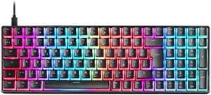 MKULTRA, Mechanical Keyboard Black RGB, Compact 96%, Switch Outemu SQ Red, Spanish-US