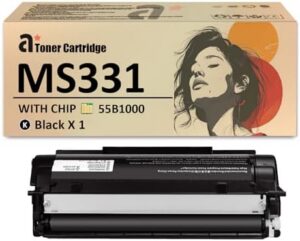 MS331 Toner Cartridge Replaces for Lexmark MS331 55B1000 Black Toner Cartridges Compatible for Lexmark MS331 MS431 MX331 MX431 MX432 Printers, 1 Pack(3,000 Pages)