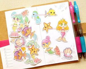 Mermaid Stickers. Kawaii Stickers. Anime Stickers. Princess Sticker. Planner Stickers. Nautical. Waterproof Stickers. Laptop Stickers. Stocking Stuffer.