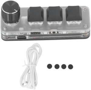 Mini Keypad 3 Key USB BT Connection Blue Switch Mini Mechanical Keyboard RGB LED for Gaming