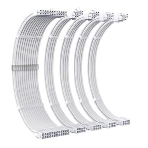 Motherboard Splitter Cable Power Supply Extension Wire Nylon Braided 24Pin PCIE 6+2Pin 4+4Pin Cord