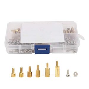 Motherboard Standoffs, Nuts and Bolts 180Pcs Standoff Set 1-Way Carbon Steel Screw Nuts Fasteners Assortment Kits Standoff Screws with Box (M2.5)