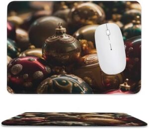 Mousepad Balls Mouses Mat for Wireless Mouses Computer Keyboard Mat with Non-Slip Rubber Gaming Desk Pad Square Desk Mat for Office Laptop 7.9″x9.4″