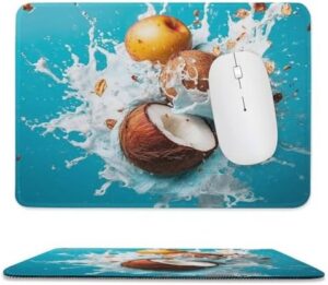 Mousepad Fruit in The Air Mouses Mat for Wireless Mouses Computer Keyboard Mat with Non-Slip Rubber Gaming Desk Pad Square Desk Mat for Office Laptop 7.9″x9.4″