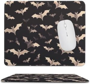 Mousepad Halloween Flying Bats Mouses Mat for Wireless Mouses Computer Keyboard Mat with Non-Slip Rubber Gaming Desk Pad Square Desk Mat for Office Laptop 9.8″x11.8″