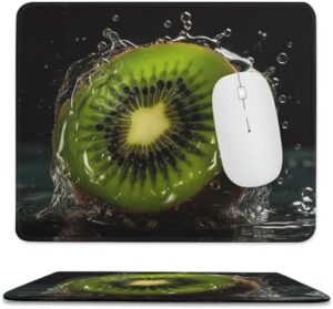 Mousepad Piece of Kiwi Fruit Mouses Mat for Wireless Mouses Computer Keyboard Mat with Non-Slip Rubber Gaming Desk Pad Square Desk Mat for Office Laptop 9.8″x11.8″