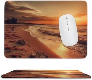 Mousepad Seaside Stones Mouses Mat for Wireless Mouses Computer Keyboard Mat with Non-Slip Rubber Gaming Desk Pad Square Desk Mat for Office Laptop 7.9″x9.4″