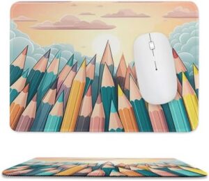 Mousepad Sky and Clouds Mouses Mat for Wireless Mouses Computer Keyboard Mat with Non-Slip Rubber Gaming Desk Pad Square Desk Mat for Office Laptop 7.9″x9.4″