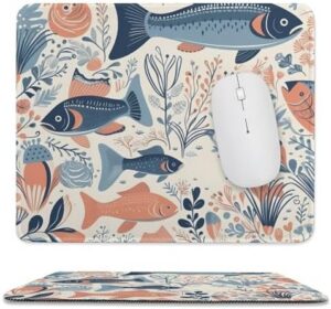 Mousepad Some Cartoon Fish Mouses Mat for Wireless Mouses Computer Keyboard Mat with Non-Slip Rubber Gaming Desk Pad Square Desk Mat for Office Laptop 9.8″x11.8″