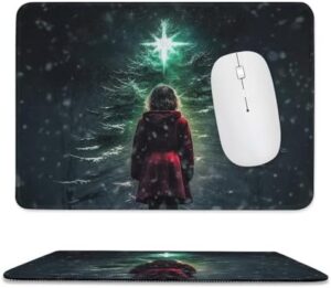 Mouses Pad 7.9″x9.4″ Mouses Mat with Non-Slip Rubber Girl Standing Under Tree Computer Keyboard Mat for Wireless Mouses Gaming Desk Pad for Home 10 X 12in