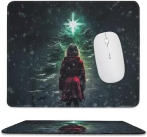 Mouses Pad 9.8″x11.8″ Mouses Mat with Non-Slip Rubber Girl Standing Under Tree Computer Keyboard Mat for Wireless Mouses Gaming Desk Pad for Home 10 X 12in