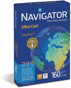 Navigator Office Card- A4 Colour Printer Paper – Multi-Purpose Printer Paper – Photocopier Paper – White – 160gsm – 250 Sheets