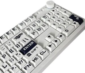 Original Height Black And White Keycaps Set 126Pcs For Mechanical Keyboards Extended Comfortable Typing