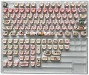 Pigs KeyCap Set Anime Keycaps 118Keys MOAs Height Key Caps For Rainy Mechanical Keyboards