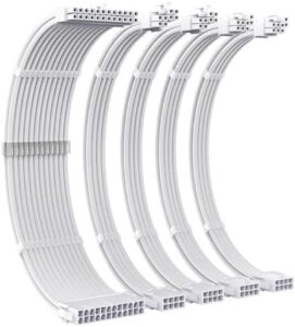 Power Extension Cable 24 Pin PCIE 6+2 Pin 4+4 Pin Cord 24 Pin Motherboard Splitter Cable 35cm Wire