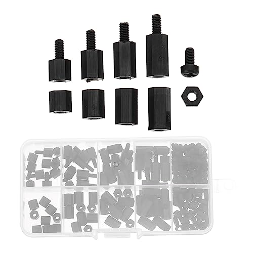 Practical Nylon Screw Nut Kit Hexagonal Nut Assortment 180pcs Box for Mounting Hardware