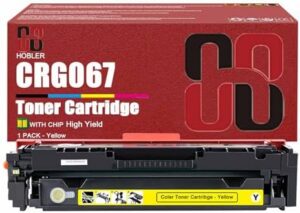 Replacement CRG067 Toner Cartridges Compatible for Canon CRG067 CRG067H Toner Cartridge Work for Canon I-Sensys MF650C MF651Cw MF653Cdw MF654Cdw MF656Cdw Printers 1 Yellow Pack