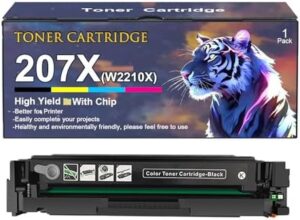 Replacement for HP 207X 207A Toner Cartridges Work for HP Color Laserjet Pro M255dw M255nw M282nw M283fdn M283fdw Printers