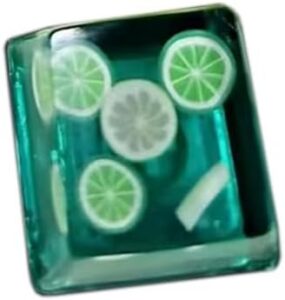 Resin Clear Lemon Coolness Keycap Profile Singal Key Mechanical Keyboards Keycap Lemon Fruit Keycap for Game Backlights Computer Keycaps 1PC Keycap, Green