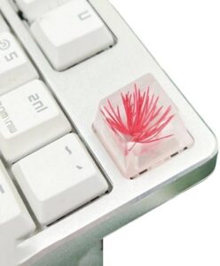 Resin ESC Keycap Decorative Pine Blossom Dry Flower Keycaps for Mechanical Keyboards with Exceptionally Transparency