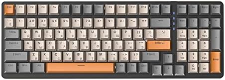 Russian Gaming Mechanical Keyboard for Hot-swap Blue Switch Type-C 100 Keys with Backlit Effects 100-Key K3 Russian Mechanical Keyboard Game Keypad Luminous for Notebook