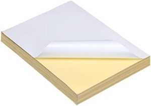 STOBOK 100pcs A4 Adhesive Typing Label Printing Paper Easy to Stick Tear Ideal for Office School Business
