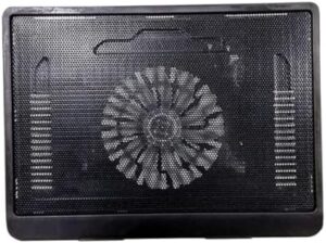 STOBOK 14 Silent USB Cooler Mat with Tilted Design Slip Pads for Enhanced Heat Dissipation Durable Material Portable Stand Black