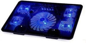 STOBOK Laptop Cooling Pad with Quiet Fans Efficient for Gaming and Office Use Black Color for and Noise Operation
