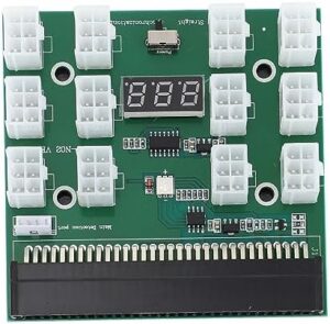 STOBOK Mining Power Supply Pin Synchronous Power Board Adapter for GPU Durable Board Supports Self Starting Digital Display Compatible with Multiple Graphics Cards