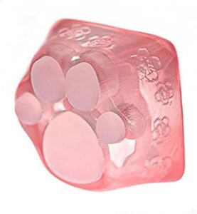 SYA Cute Cat-Claws Keycap 3D Model OEM Profile Keyboard Key Cap for Cherry MX Switches Mechanical Gaming Keyboard Catpaw ESC-Key Keycap (Translucent-Pink, 1pcs)