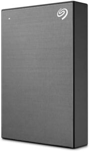 Seagate One Touch, 5TB, Password Activated Hardware encryption, Portable External Hard Drive, Portable External Hard Drive, PC, Notebook & Mac, USB 3.0, Space Gray (STKZ5000404)